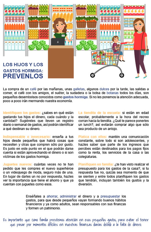 Los hijos y los gastos hormiga: prevenlos